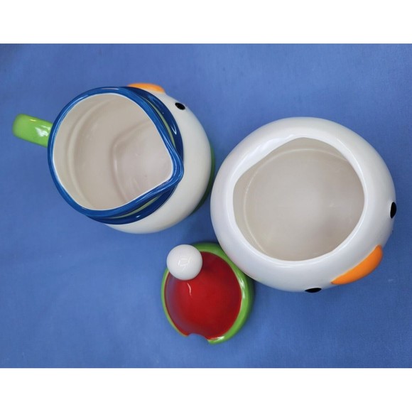 Christmas Sugar Bowl & Creamer Frosty the Snowman Holiday Set - Picture 6 of 8